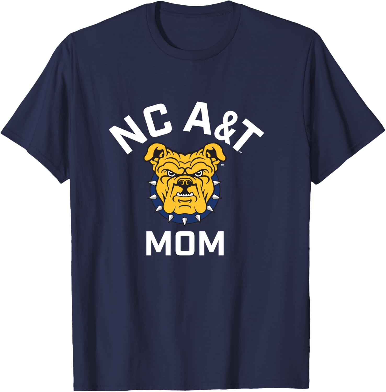 North Carolina A&T State University Aggies Arched Mom T-Shirt - T-Shirt | Navy