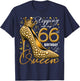 66 Year Old Gifts High Heels Stepping Into My 66th Birthday T-Shirt - T-Shirt | Navy