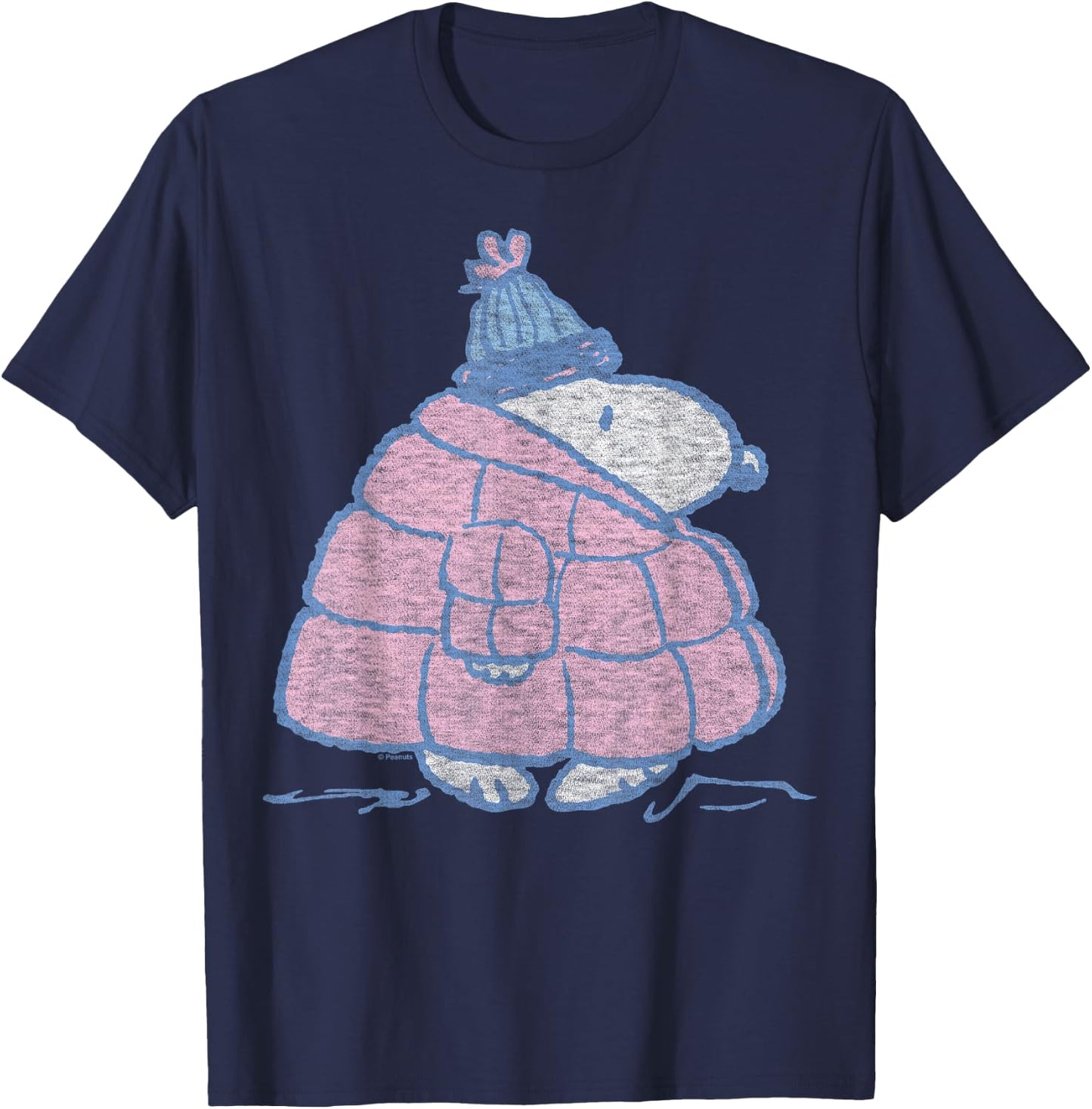 Peanuts - Snoopy Puffer T-Shirt - T-Shirt | Navy