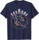 Cowboy Bull Riding Eight Seconds Rider USA Flag T-Shirt - T-Shirt | Navy