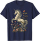 Unicorn Mythical Motif Fantasy Art Unicorn T-Shirt - T-Shirt | Navy
