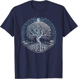 Tree of Life Yggdrasil Viking Midgard Thor Walhalla T-Shirt - T-Shirt | Navy