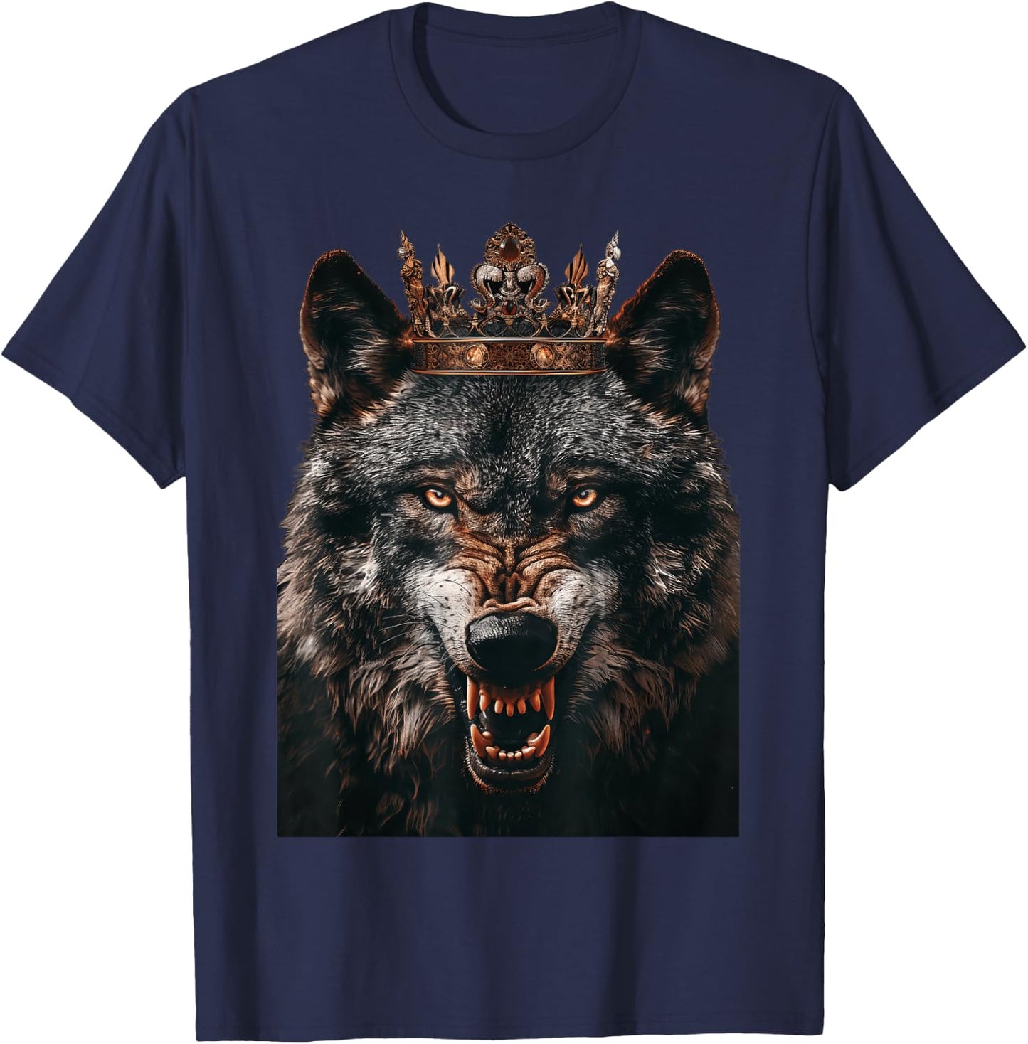 Wolf King T-Shirt - T-Shirt | Navy