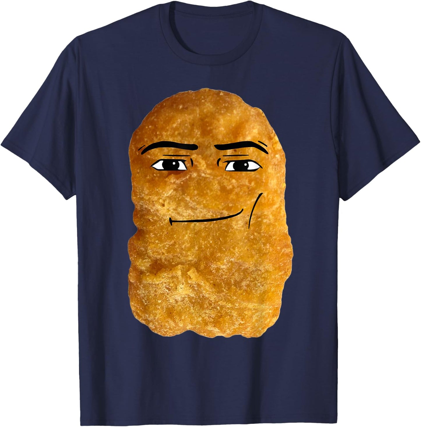 Chicken Nugget Meme , Small, Black T-Shirt - T-Shirt | Navy