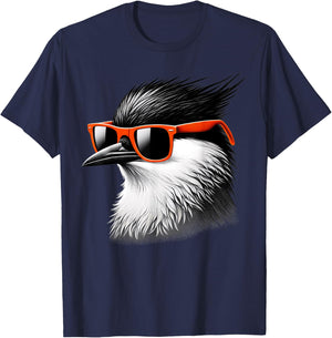Cool Tern Bird Wearing Sunglasses Graphic Art T-Shirt - T-Shirt | Navy
