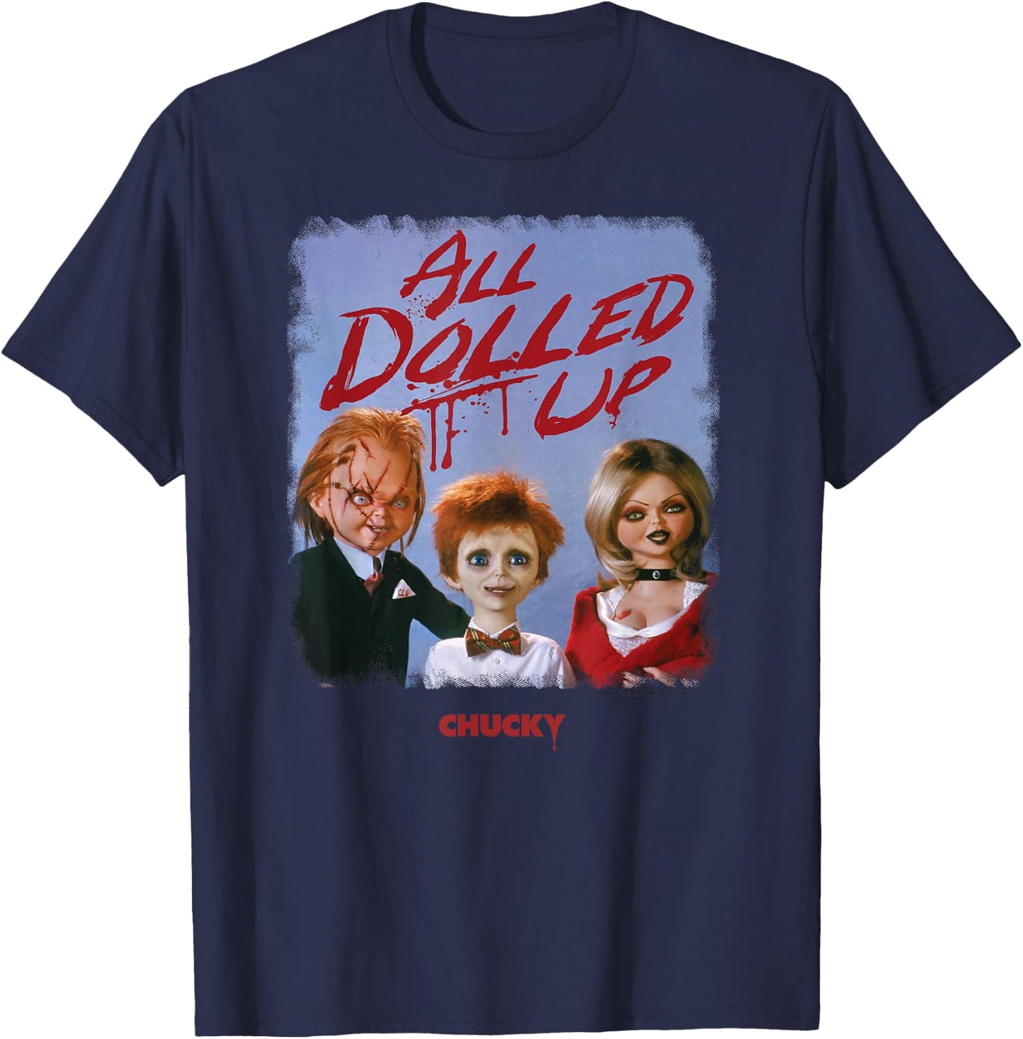 Chucky Family All Dolled Up T-Shirt - T-Shirt | Navy