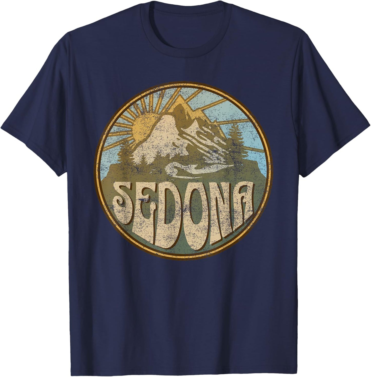 Sedona Arizona Nature Mountains Hiking Outdoors T-Shirt - T-Shirt | Navy