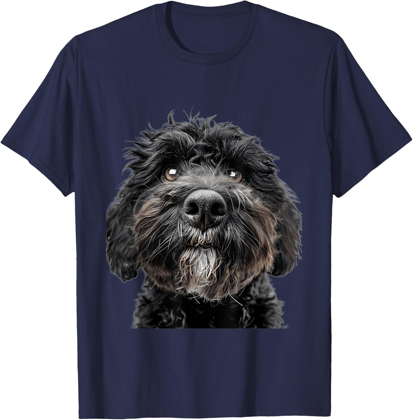 Portuguese Water Dog , Small, Black T-Shirt - T-Shirt | Navy