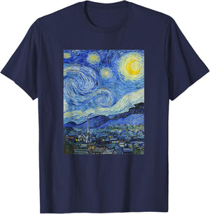 Van Gogh Starry Night Art for Artists T-Shirt - T-Shirt | Navy
