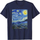 Van Gogh Starry Night Art for Artists T-Shirt - T-Shirt | Navy