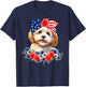 Cavapoo Dog Bandana American Flag 4th Of July T-Shirt - T-Shirt | Navy