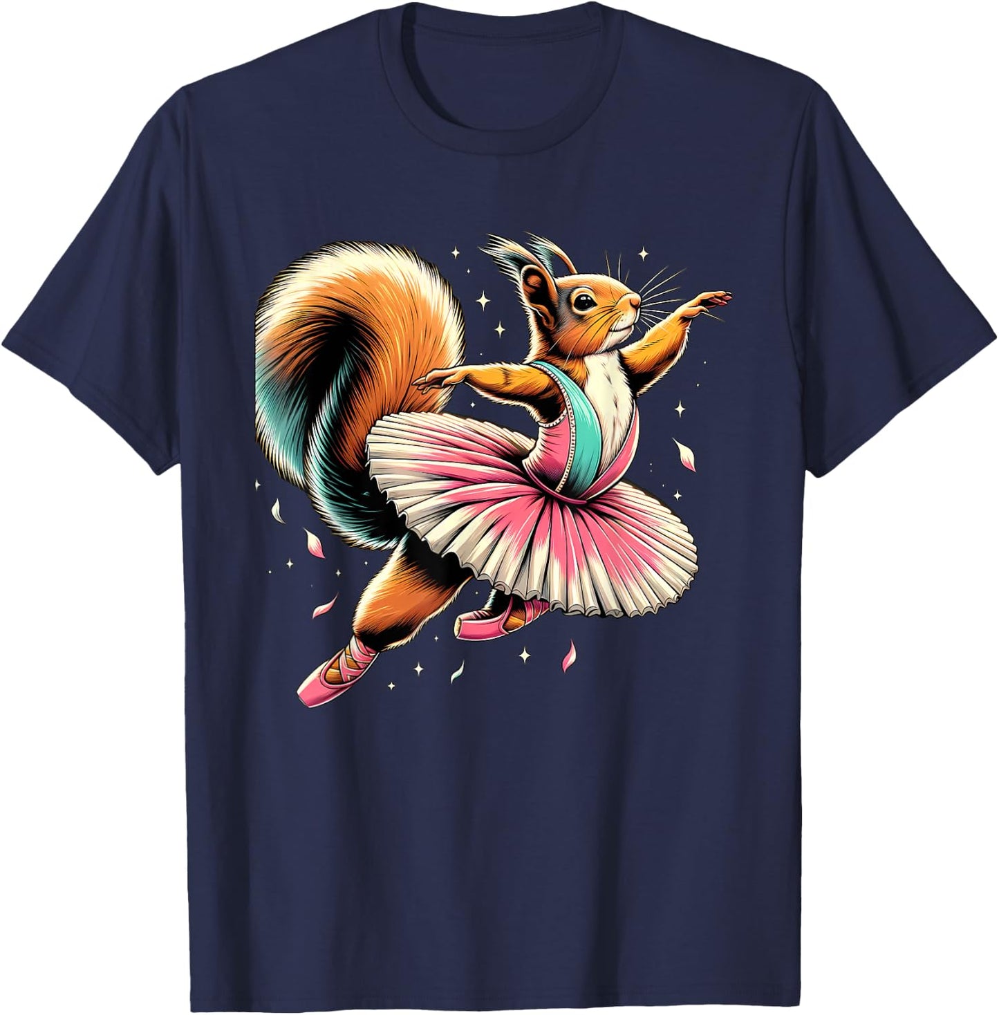 Ballerina Wild squirrel Dancing T-Shirt - T-Shirt | Navy