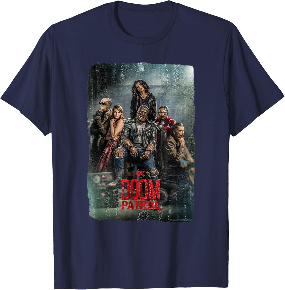 Doom Patrol Band Of Super-Powered Freaks Poster T-Shirt - T-Shirt | Navy