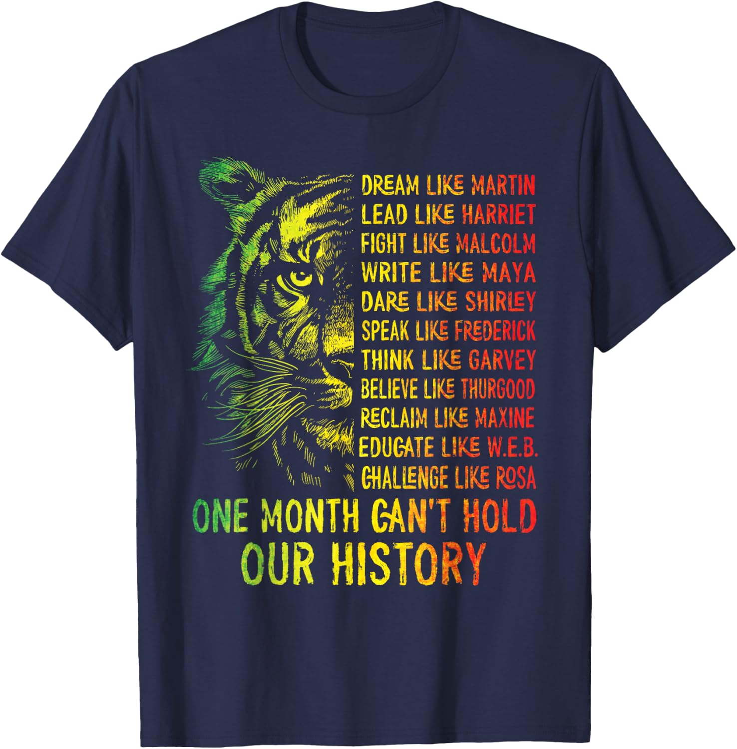 Black History Shirts-Black History Month Dream Like Martin T-Shirt - T-Shirt | Navy