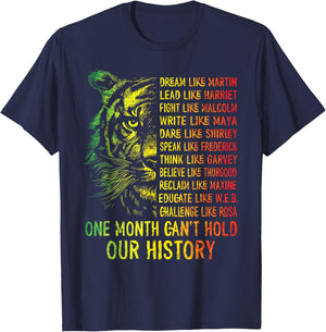 Black History Shirts-Black History Month Dream Like Martin T-Shirt - T-Shirt | Navy