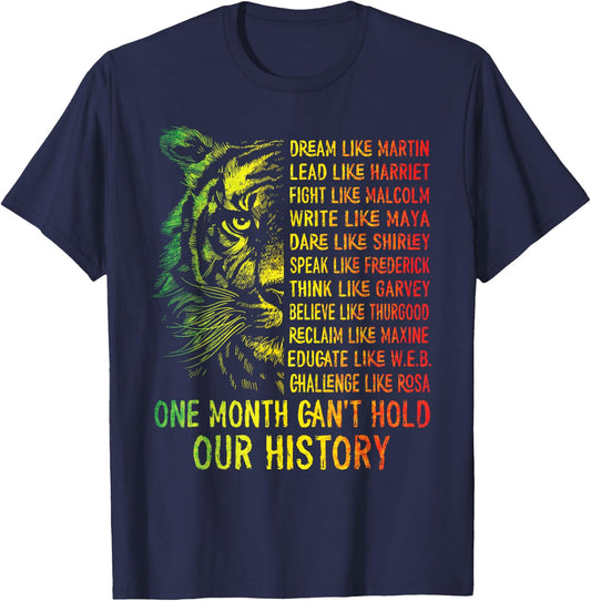 Black History Shirts-Black History Month Dream Like Martin T-Shirt - T-Shirt | Navy