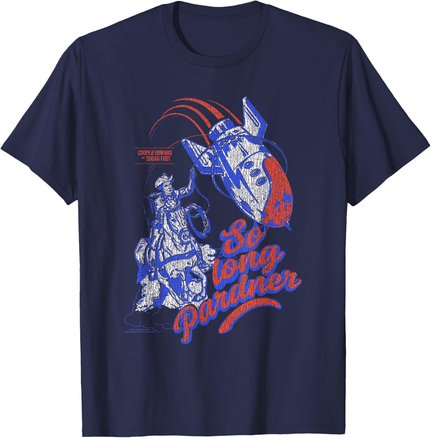 Fallout Retro So Long Pardner Wild Western Bomb TV Show T-Shirt - T-Shirt | Navy