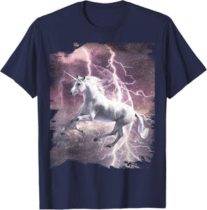 Epic Lightning Unicorn T-Shirt - T-Shirt | Navy