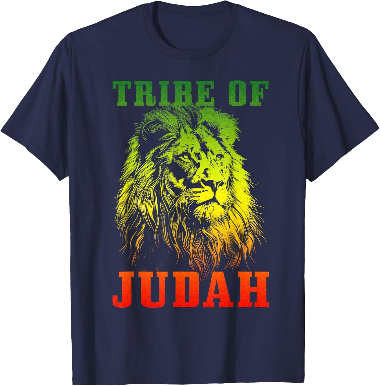 Lion Of Judah Tribe Hebrew Israelite Christian African YHWH T-Shirt - T-Shirt | Navy