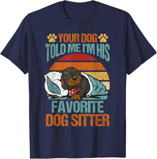 Dog Sitting Walker Sitter Pet Sitters T-Shirt - T-Shirt | Navy
