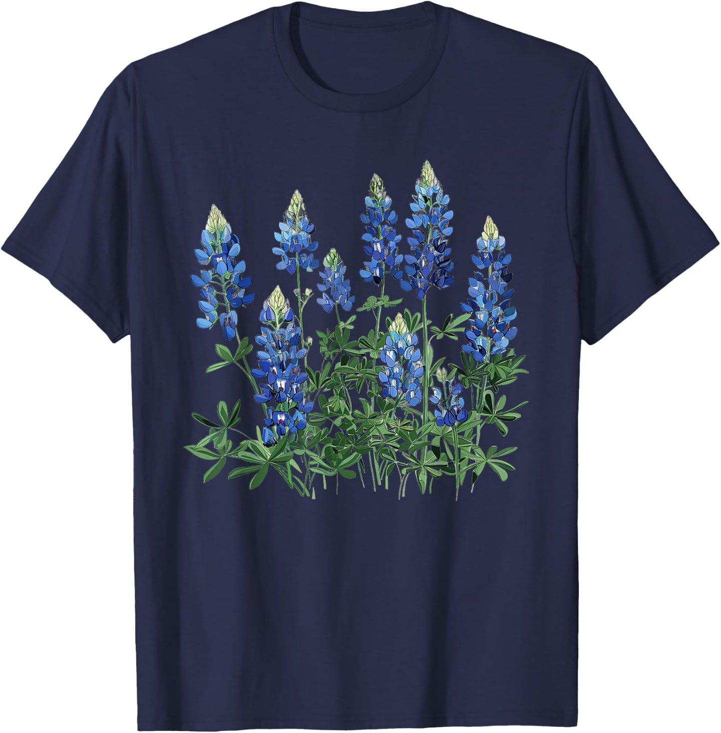 Bluebonnet In The Field T-Shirt - T-Shirt | Navy