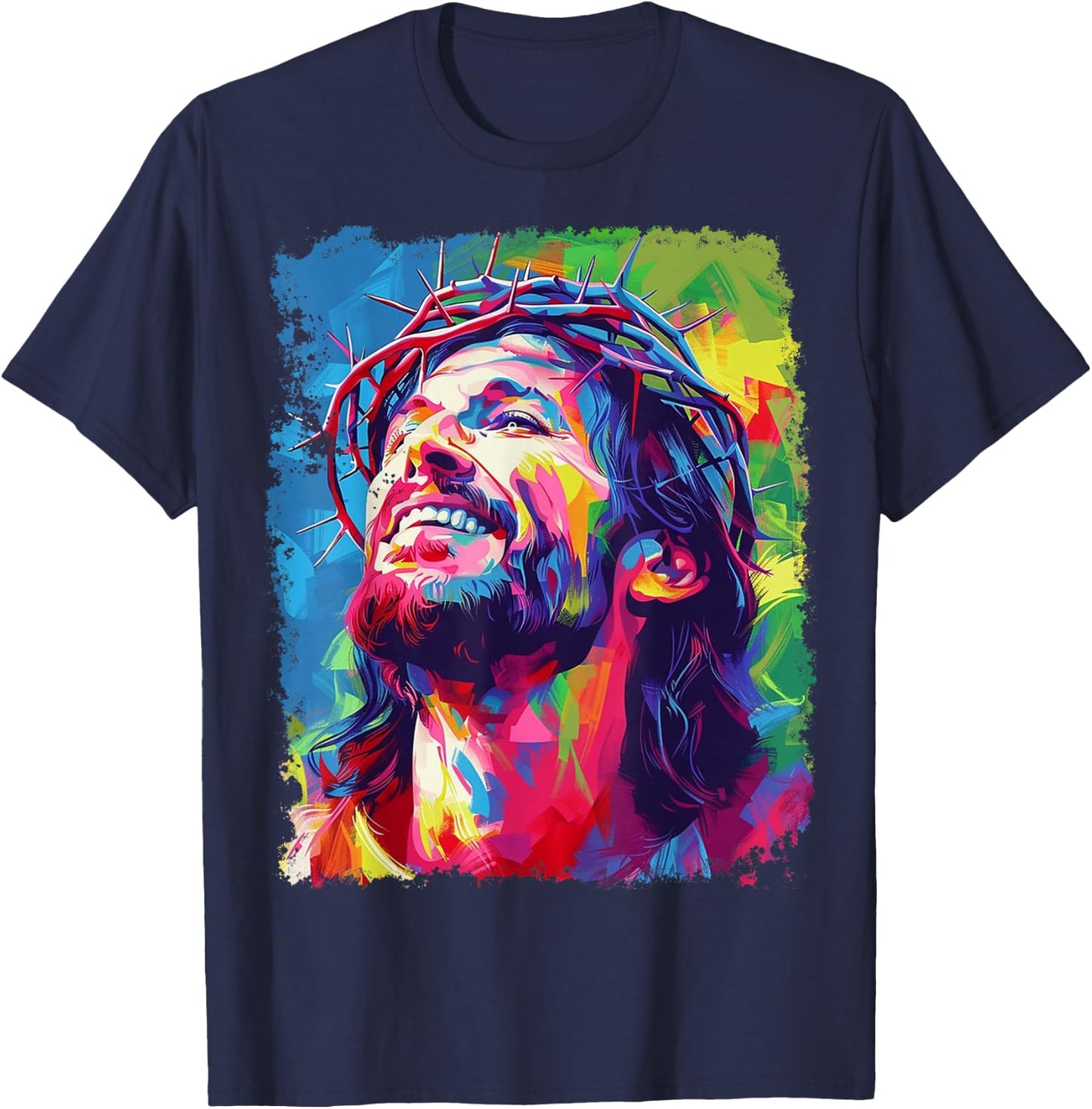 Pop Art Jesus Christ T-Shirt - T-Shirt | Navy