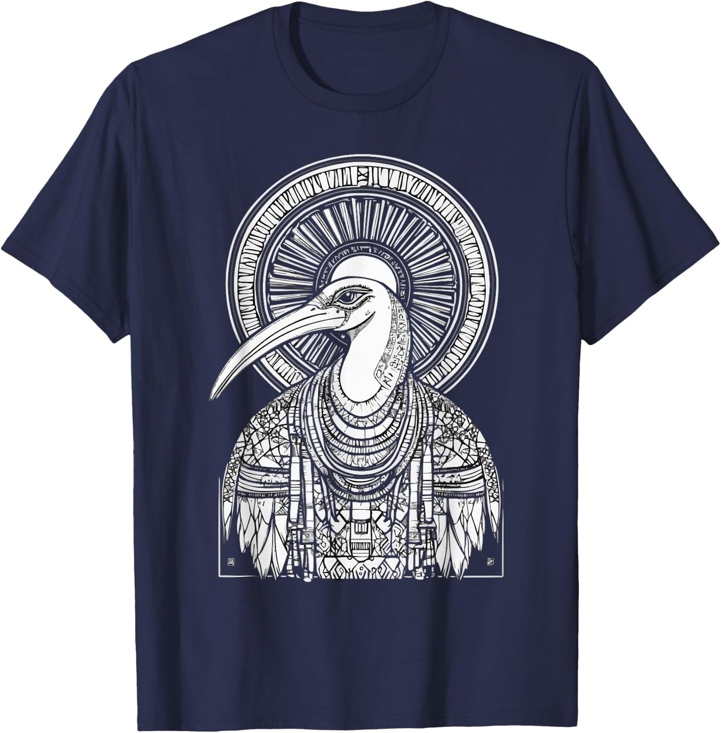 Thoth Egyptian God Egyptian Mythology Pyramid Ancient Egypt T-Shirt - T-Shirt | Navy
