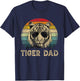 Vintage Tiger Dad Tiger Lovers Daddy Father's Day T-Shirt - T-Shirt | Navy