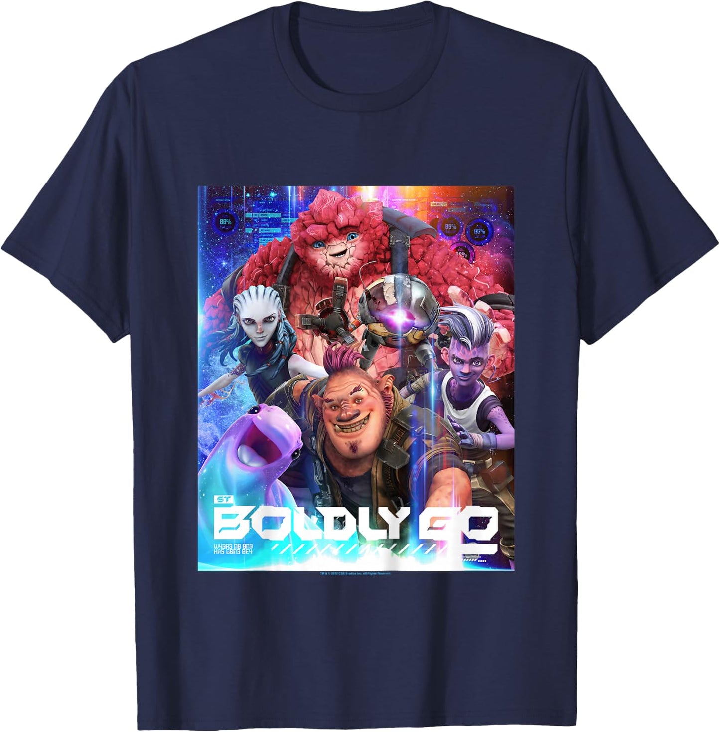 Kids Star Trek: Prodigy Boldly Go Poster T-Shirt - T-Shirt | Navy
