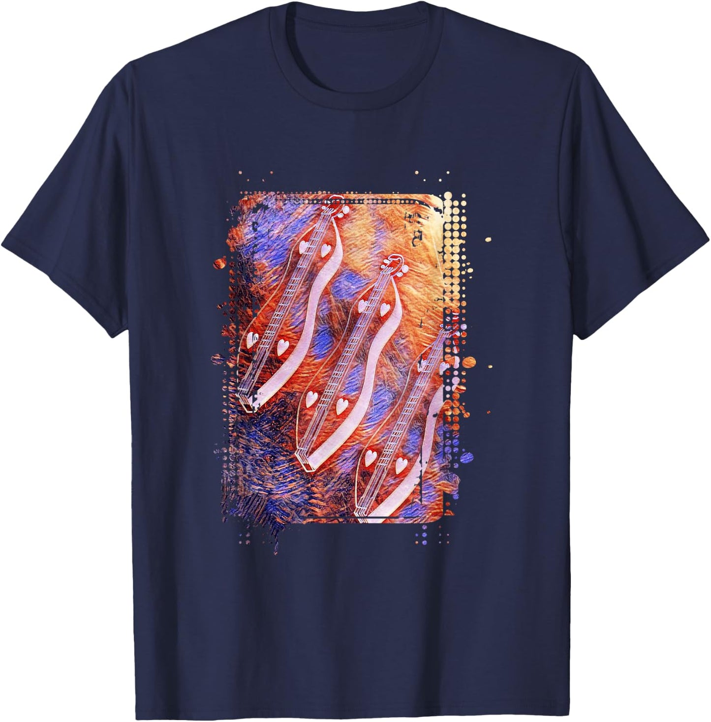 Colorful Dulcimer T-Shirt - T-Shirt | Navy