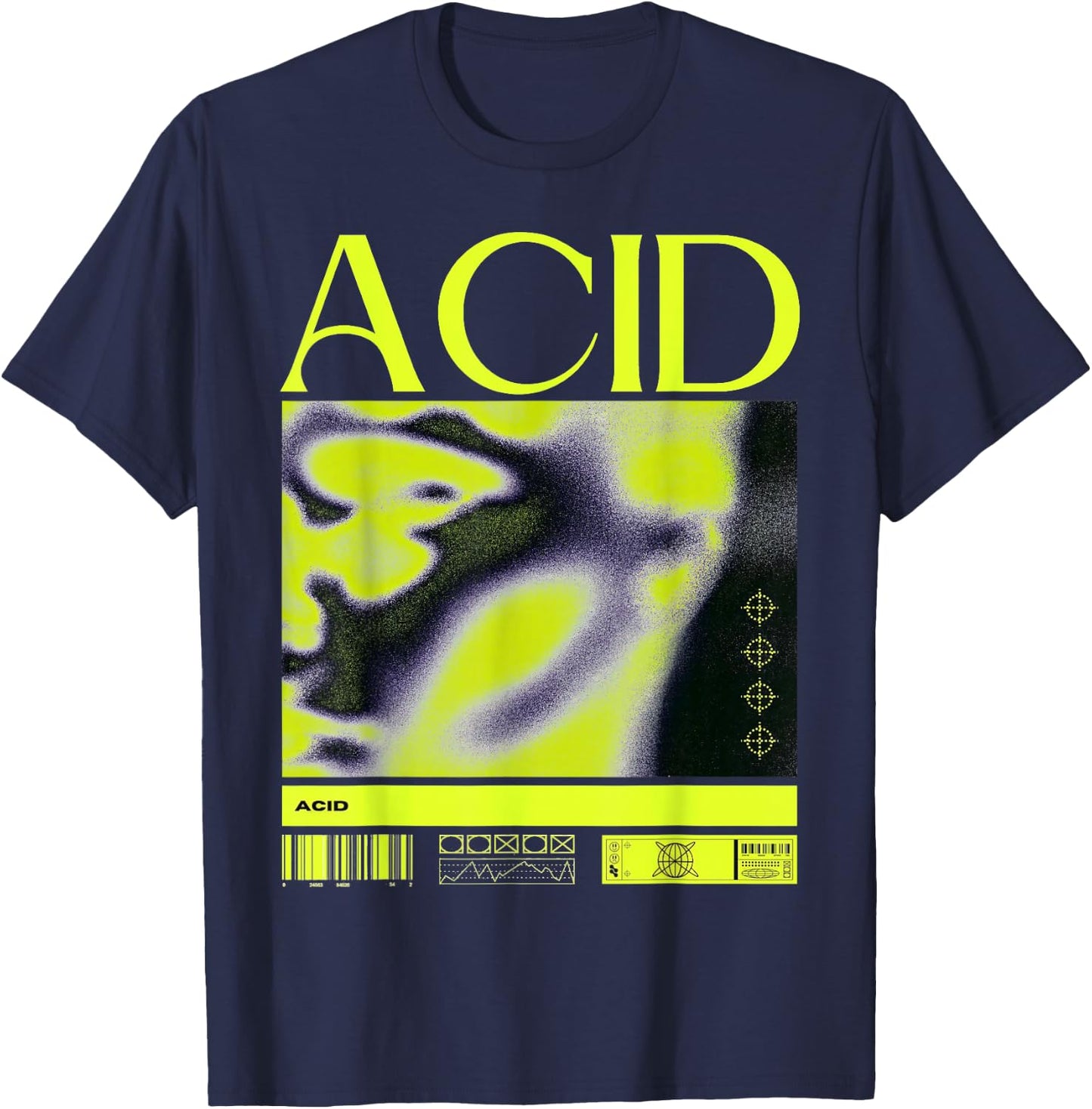 Acid House Music Techno DJ Rave EDM Party Festival T-Shirt - T-Shirt | Navy