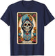 La Chancla Flip Flop Card Funny Mexican Mom Tarot Card T-Shirt - T-Shirt | Navy