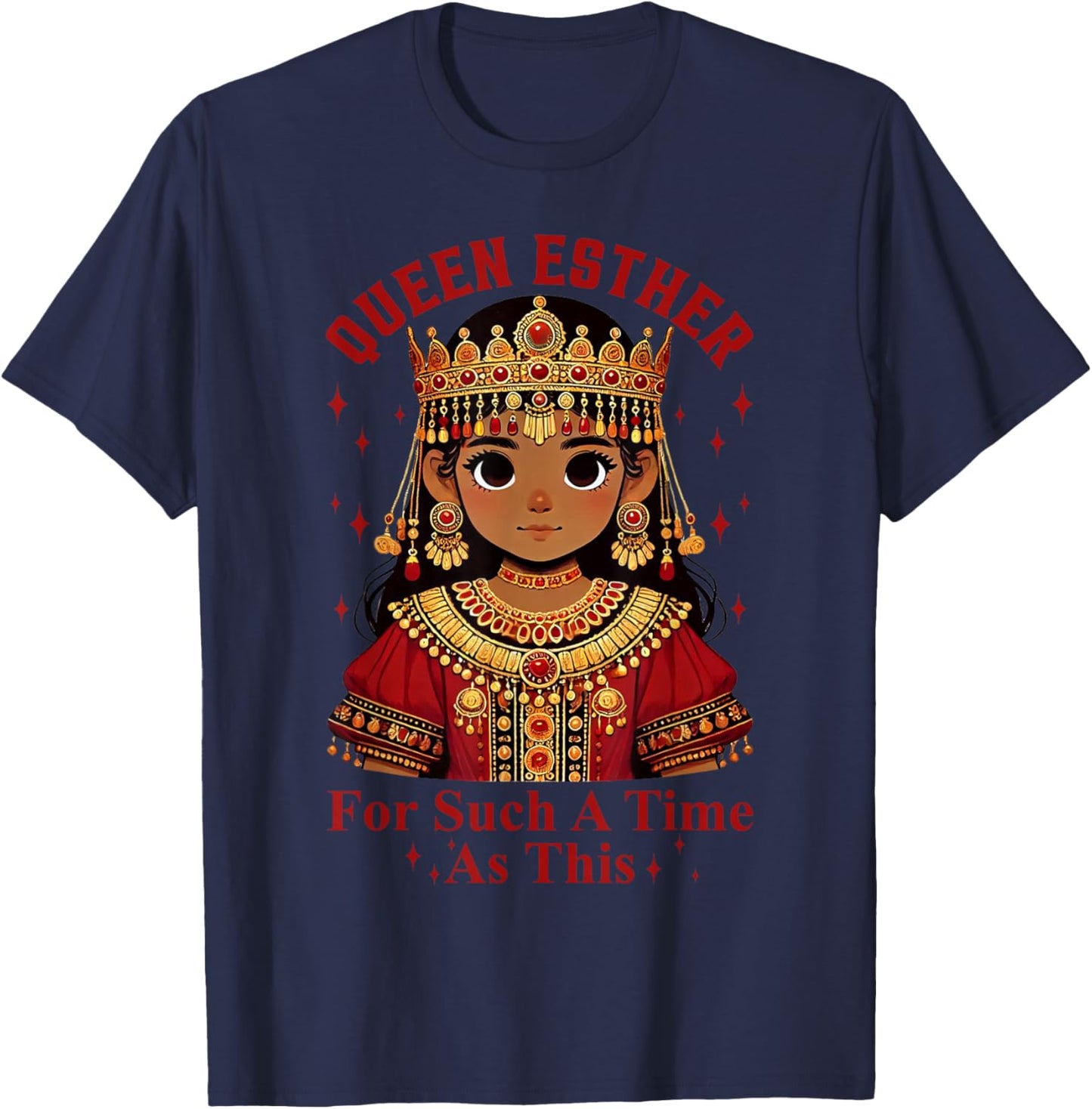 Queen Esther For Such A Time As This Purim Holiday Jewish T-Shirt - T-Shirt | Navy