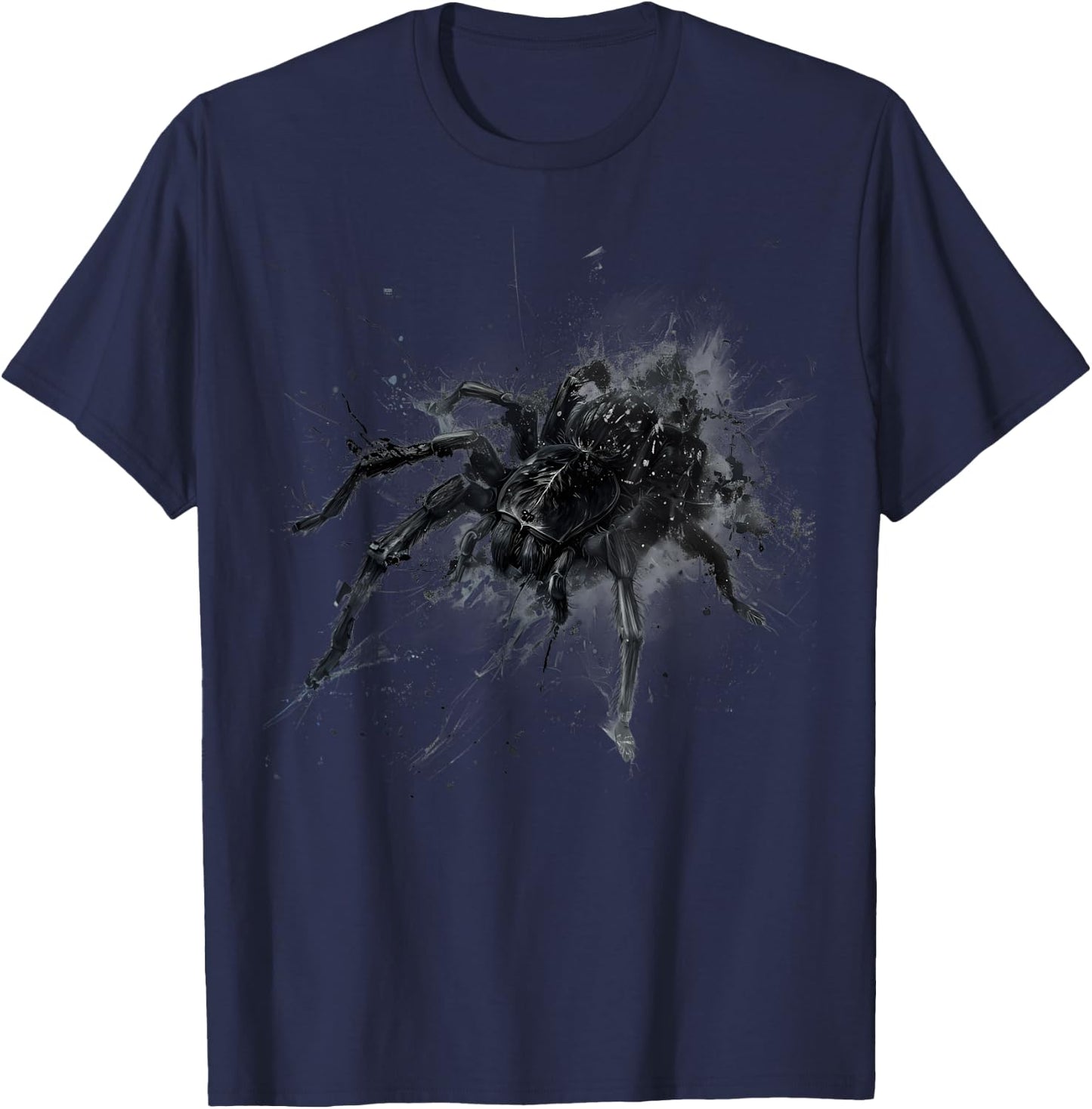 Tarantula Spider Drawing Motif Tarantula Lover Animal Print T-Shirt - T-Shirt | Navy