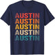 Austin First Name Shirt Vintage Austin Name T-Shirt - T-Shirt | Navy