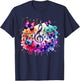 Colorful Music Notes Butterflies Musician Art Music Teacher Men Women Kids T-Shirt - T-Shirt | Navy