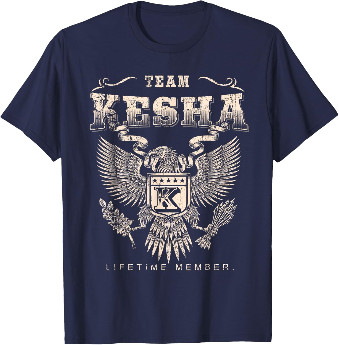 Team Kesha Lifetime Member - Kesha Name T-Shirt - T-Shirt | Navy