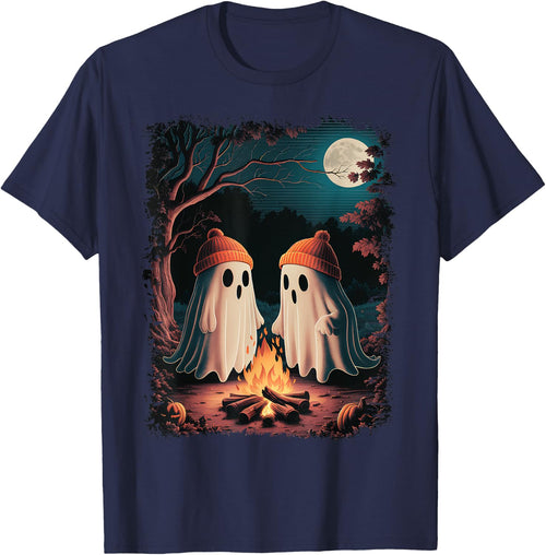 Vintage Ghost Camping Campfire Gothic Halloween Men Women
