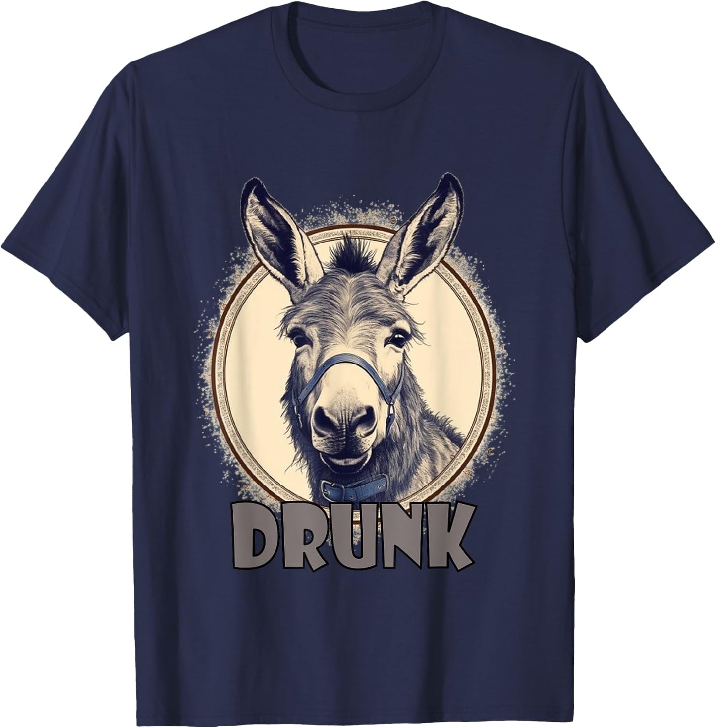 Funny Drunk Donkey Alcoholic Ass T-Shirt - T-Shirt | Navy
