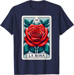 Rosa Mexican Lottery Bingo Game Roses T-Shirt - T-Shirt | Navy