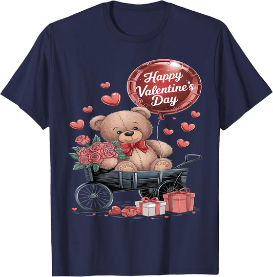 Happy Valentines Shirts Women Girlfriends Cute Valentine T-Shirt - T-Shirt | Navy