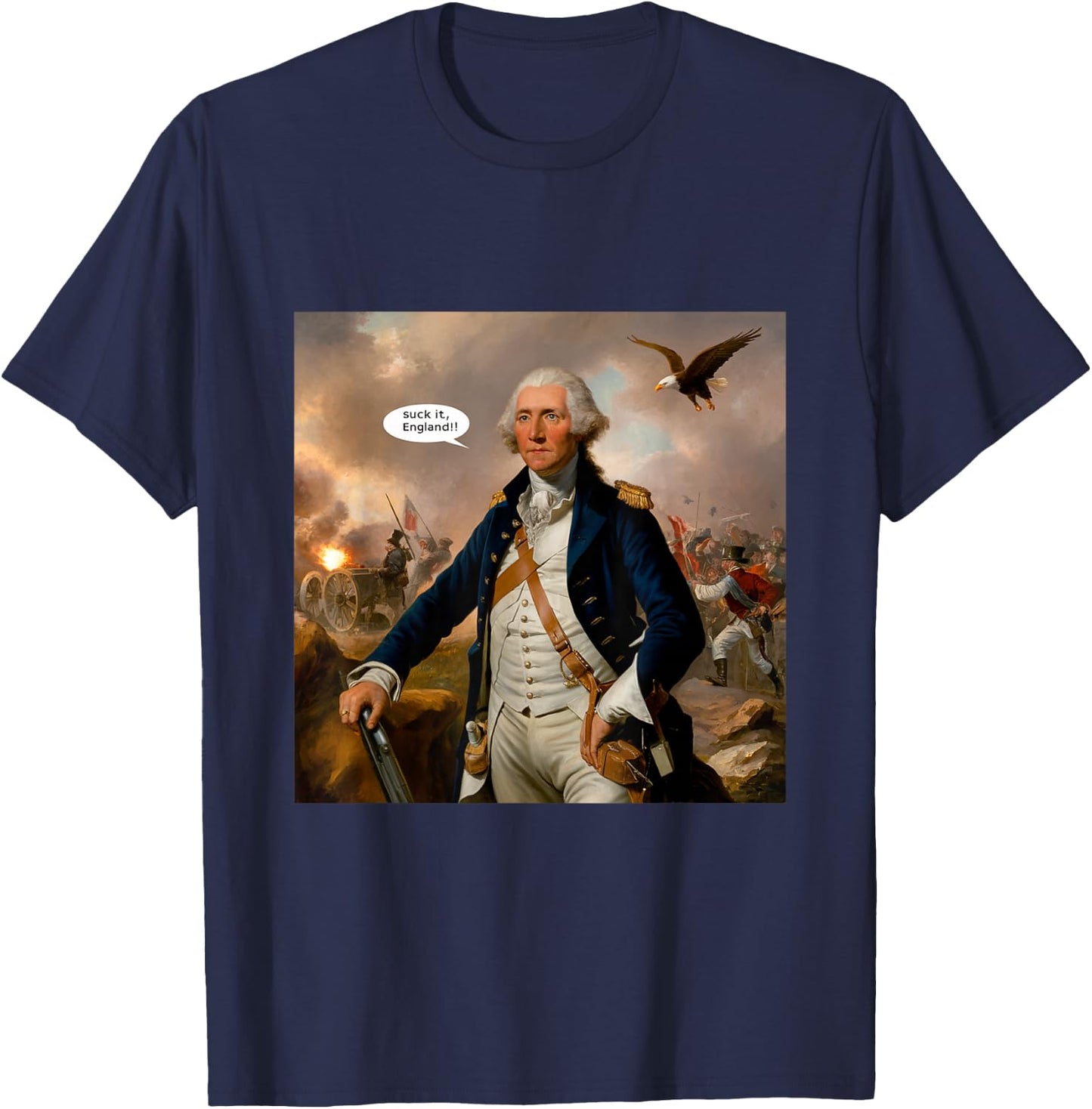 Suck It England! Funny 4th of July Independence Day Men T-Shirt - T-Shirt | Navy