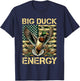 Vintage Big Duck Hunting Energy Camo American Flag Apparel T-Shirt - T-Shirt | Navy