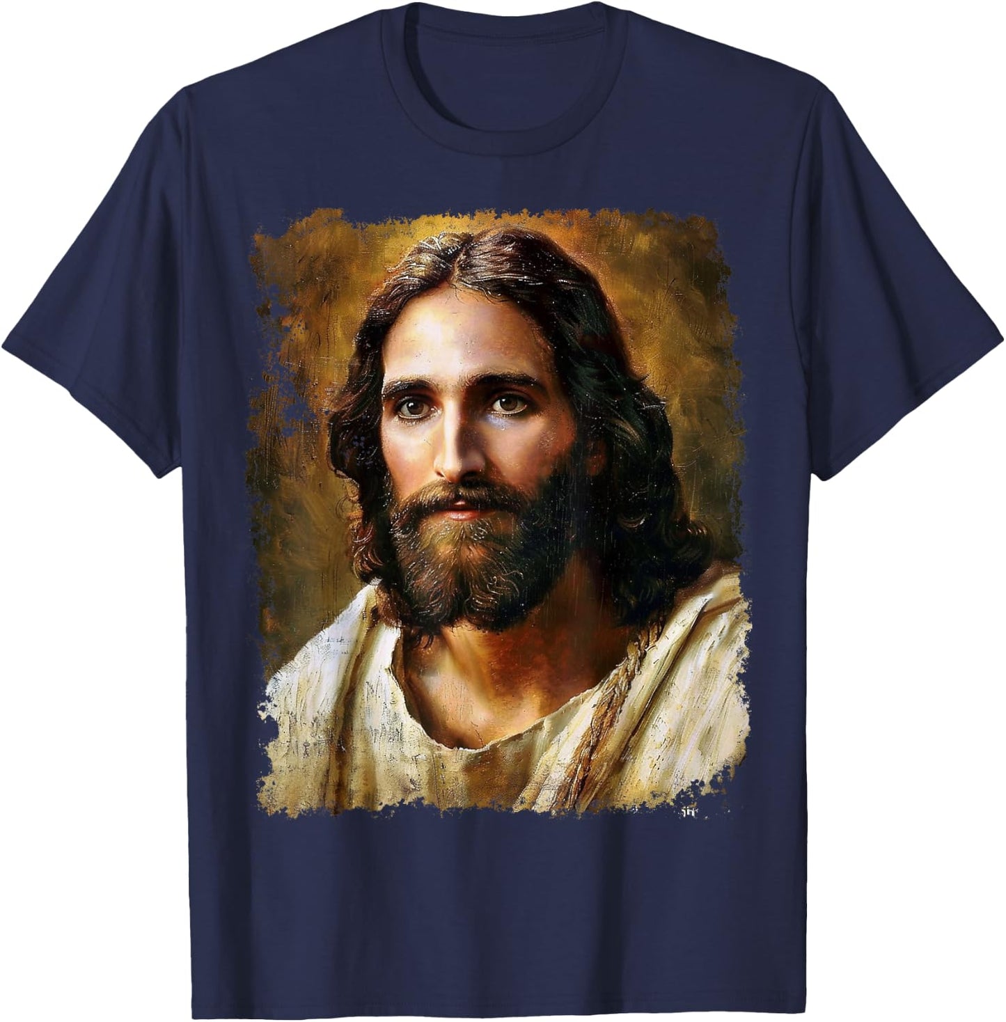 Jesus Christ Face T-Shirt - T-Shirt | Navy