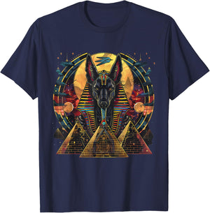 Ancient Egypt Mythology Egyptian God Anubis T-Shirt - T-Shirt | Navy