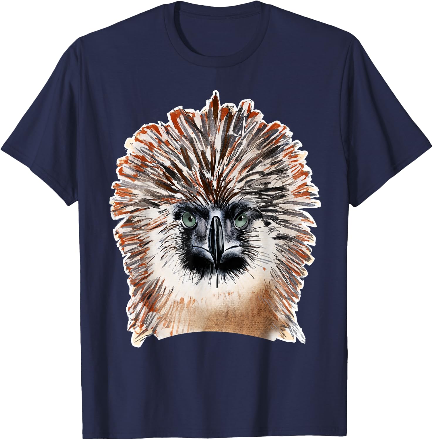 Haribon Philippine Monkey Eating Eagle T-Shirt - T-Shirt | Navy