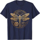 Dragonfly Steampunk Insect Art Goth Gothic Engineer T-Shirt - T-Shirt | Navy