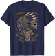 Native American bikes Motorcycle Indian Bikers old classic T-Shirt - T-Shirt | Navy