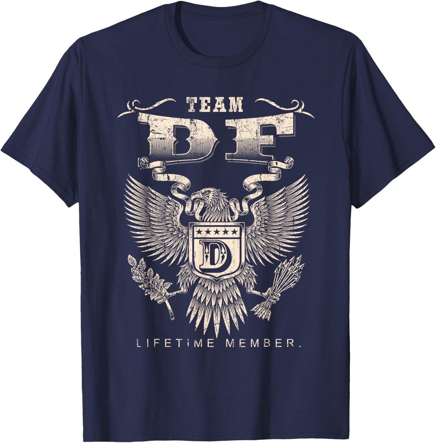 Team Df Lifetime Member - Df Name T-Shirt - T-Shirt | Navy