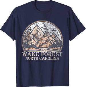 Wake Forest North Carolina NC | Outdoors T-Shirt - T-Shirt | Navy